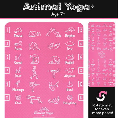 Kids Yoga Mat - Non-Slip Lightweight TPE Exercise Mat - Ideal for Boys & Girls (Ages 3-12), Toddlers & Children in Kindergarten, Preschool, School. PVC Free. 6mm Thick. Carry Strap