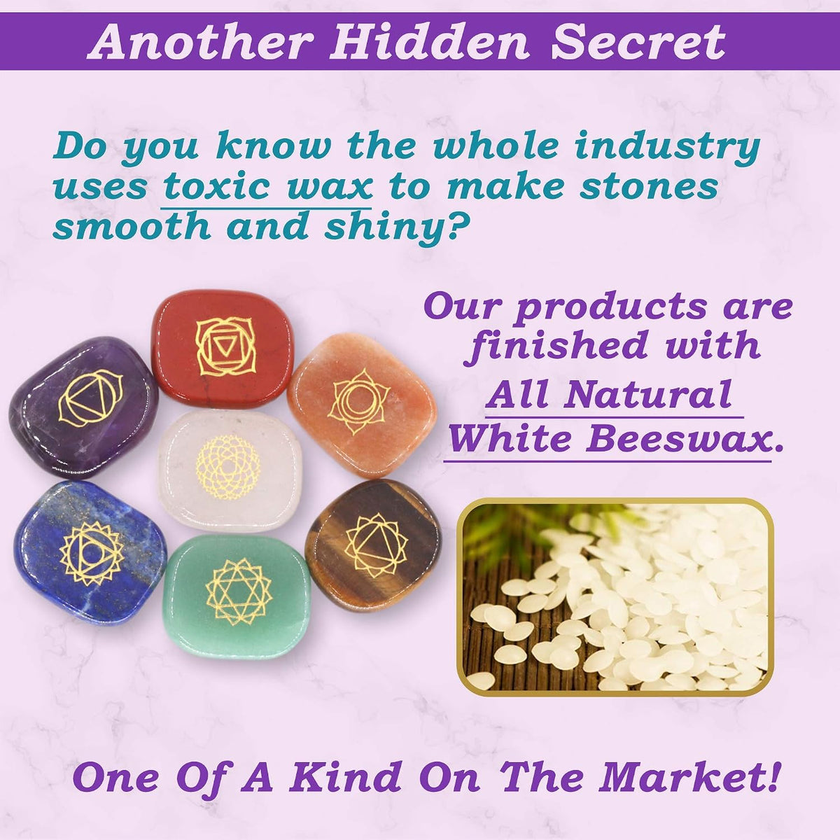 All Natural Chakra Stone Set with Information Brochure & Travel Pouch - Healing Crystals, Polished Palm Stone, Meditation, Reiki, Energy