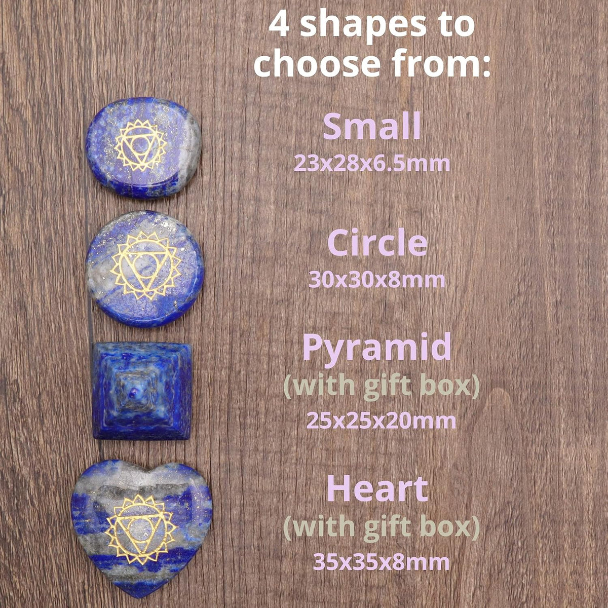 All Natural Chakra Stone Set with Information Brochure & Travel Pouch - Healing Crystals, Polished Palm Stone, Meditation, Reiki, Energy