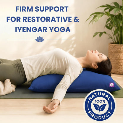 Yoga Pillow, Yoga Pillow for Meditation Practices, Versatile Meditation Bolster, Comfortable Floor & Kneeling Pillow, Iyengar yoga pilow - Comfort for Every Practice