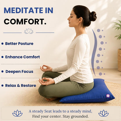 Yoga Pillow, Yoga Pillow for Meditation Practices, Versatile Meditation Bolster, Comfortable Floor & Kneeling Pillow, Iyengar yoga pilow - Comfort for Every Practice