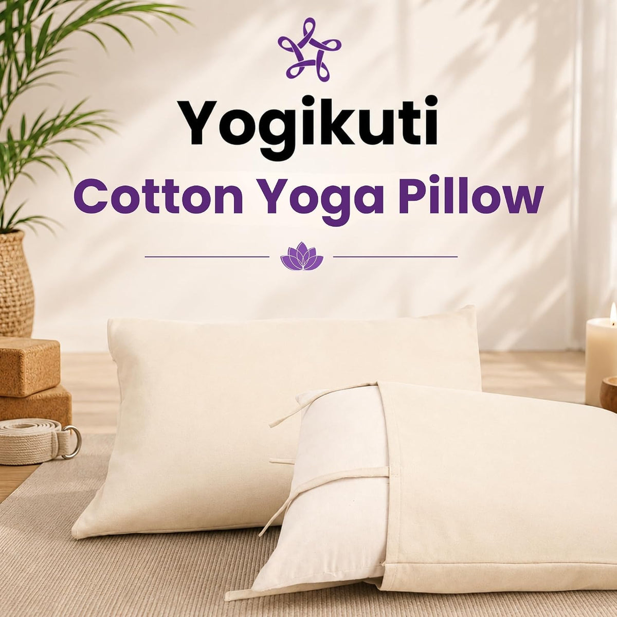 Yoga Pillow, Yoga Pillow for Meditation Practices, Versatile Meditation Bolster, Comfortable Floor & Kneeling Pillow, Iyengar yoga pilow - Comfort for Every Practice