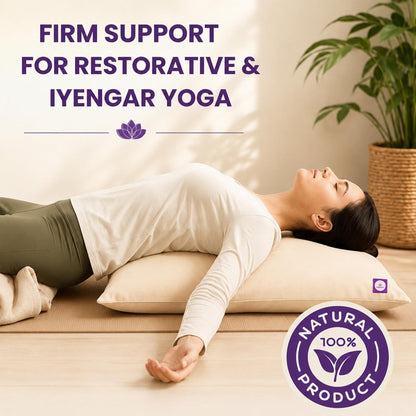 Yoga Pillow, Yoga Pillow for Meditation Practices, Versatile Meditation Bolster, Comfortable Floor & Kneeling Pillow, Iyengar yoga pilow - Comfort for Every Practice