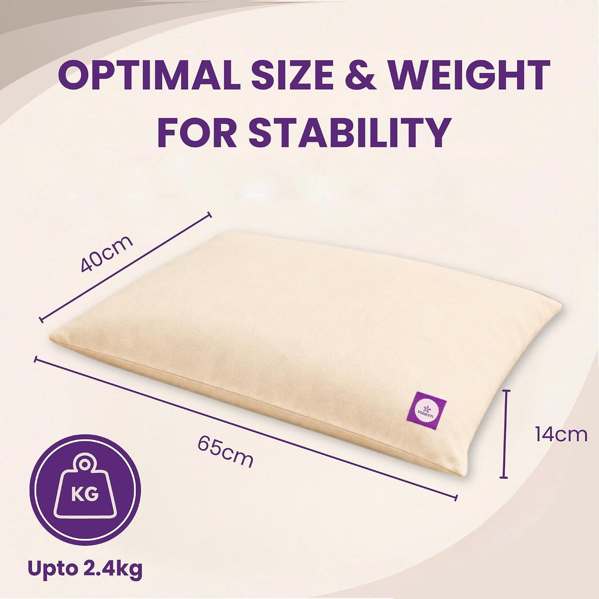 Yoga Pillow, Yoga Pillow for Meditation Practices, Versatile Meditation Bolster, Comfortable Floor & Kneeling Pillow, Iyengar yoga pilow - Comfort for Every Practice