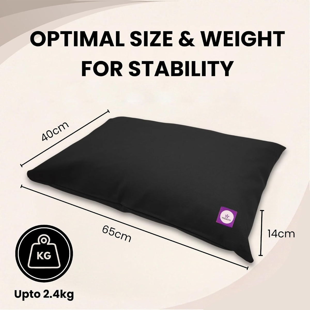Yoga Pillow, Yoga Pillow for Meditation Practices, Versatile Meditation Bolster, Comfortable Floor & Kneeling Pillow, Iyengar yoga pilow - Comfort for Every Practice