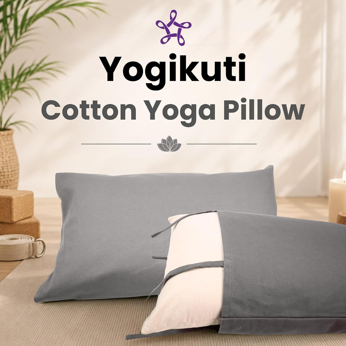 Yoga Pillow, Yoga Pillow for Meditation Practices, Versatile Meditation Bolster, Comfortable Floor & Kneeling Pillow, Iyengar yoga pilow - Comfort for Every Practice