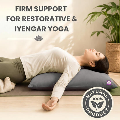 Yoga Pillow, Yoga Pillow for Meditation Practices, Versatile Meditation Bolster, Comfortable Floor & Kneeling Pillow, Iyengar yoga pilow - Comfort for Every Practice