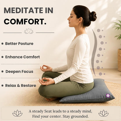 Yoga Pillow, Yoga Pillow for Meditation Practices, Versatile Meditation Bolster, Comfortable Floor & Kneeling Pillow, Iyengar yoga pilow - Comfort for Every Practice