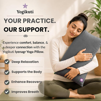 Yoga Pillow, Yoga Pillow for Meditation Practices, Versatile Meditation Bolster, Comfortable Floor & Kneeling Pillow, Iyengar yoga pilow - Comfort for Every Practice