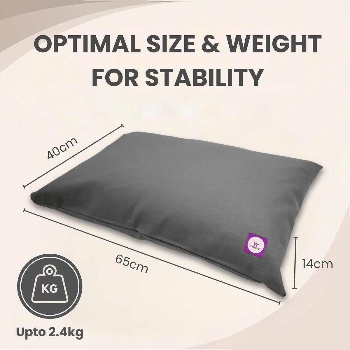 Yoga Pillow, Yoga Pillow for Meditation Practices, Versatile Meditation Bolster, Comfortable Floor & Kneeling Pillow, Iyengar yoga pilow - Comfort for Every Practice