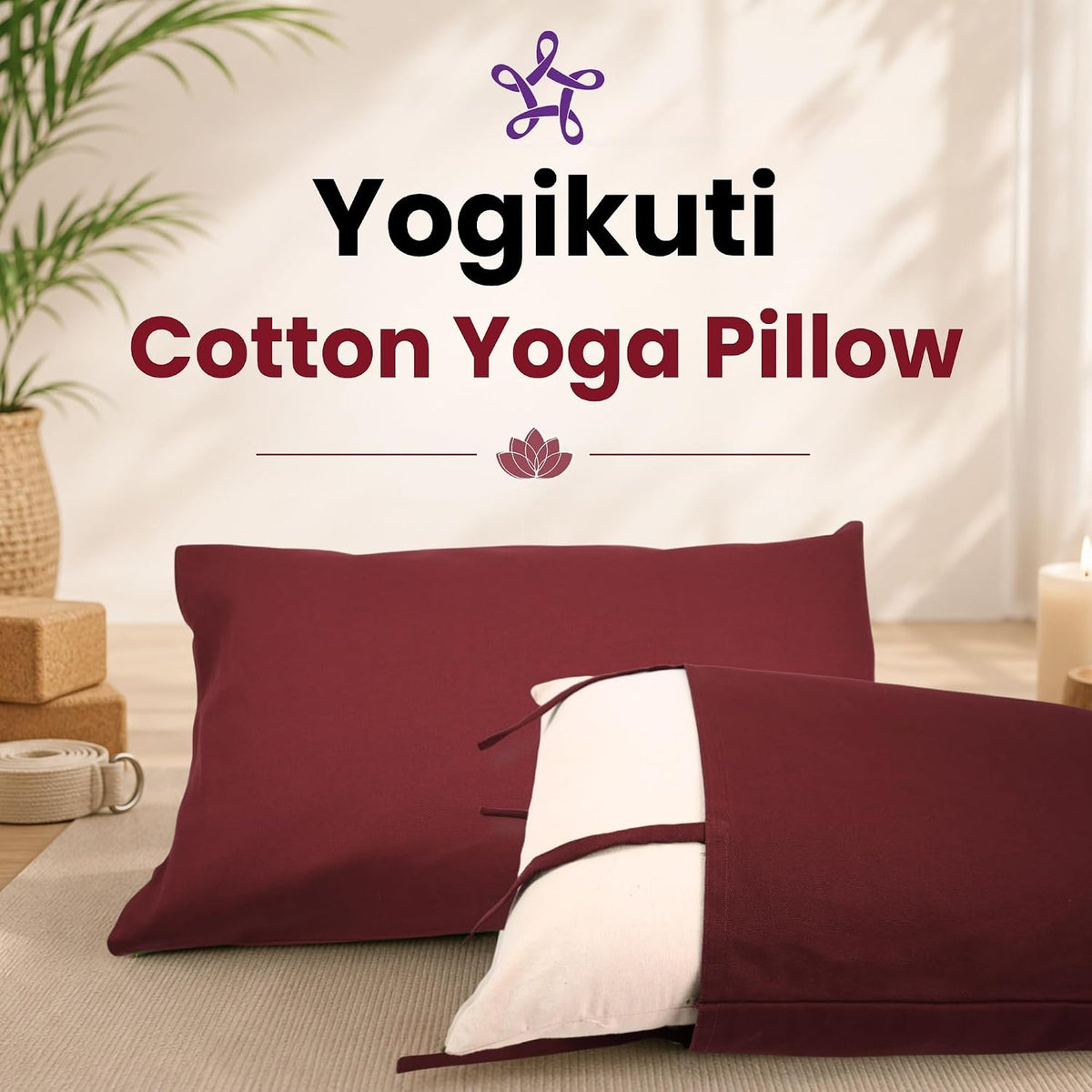 Yoga Pillow, Yoga Pillow for Meditation Practices, Versatile Meditation Bolster, Comfortable Floor & Kneeling Pillow, Iyengar yoga pilow - Comfort for Every Practice
