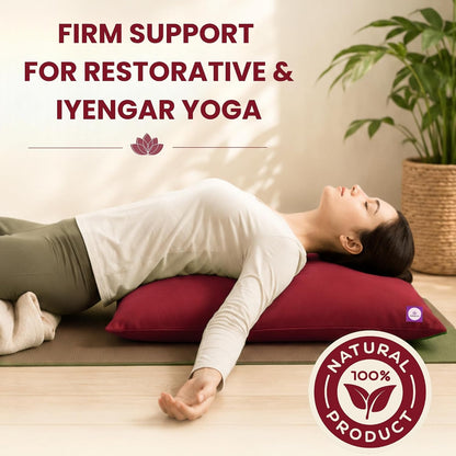 Yoga Pillow, Yoga Pillow for Meditation Practices, Versatile Meditation Bolster, Comfortable Floor & Kneeling Pillow, Iyengar yoga pilow - Comfort for Every Practice