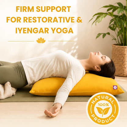 Yoga Pillow, Yoga Pillow for Meditation Practices, Versatile Meditation Bolster, Comfortable Floor & Kneeling Pillow, Iyengar yoga pilow - Comfort for Every Practice