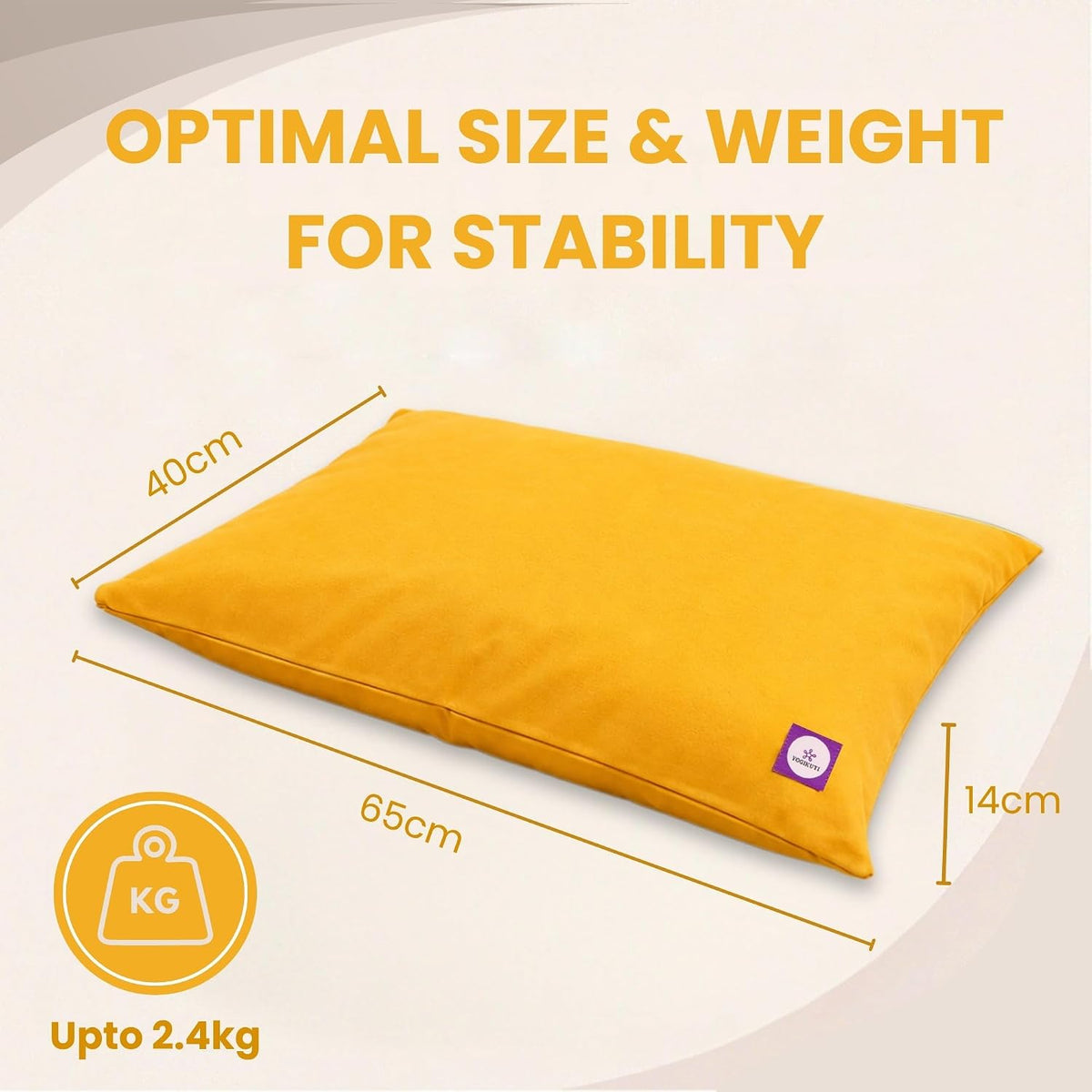 Yoga Pillow, Yoga Pillow for Meditation Practices, Versatile Meditation Bolster, Comfortable Floor & Kneeling Pillow, Iyengar yoga pilow - Comfort for Every Practice