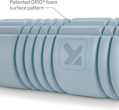 Therapy Grid Patented Multi-Density Foam Massage Roller (80% Recycled) Exercise, Deep Tissue Muscle Recovery - Muscle Pain&Tightness, Improves Circulation (13"), Blue