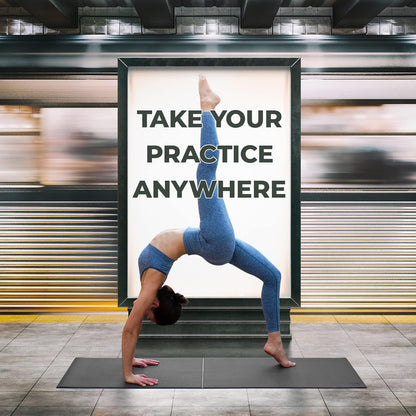 Fold & Roll Yoga Mat - Patented Design, Cleaner Alternative to Traditional Yoga Mats, 6mm Thick, 7P Free, SGS Certified, 68" x 24"