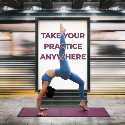 Fold & Roll Yoga Mat - Patented Design, Cleaner Alternative to Traditional Yoga Mats, 6mm Thick, 7P Free, SGS Certified, 68" x 24"