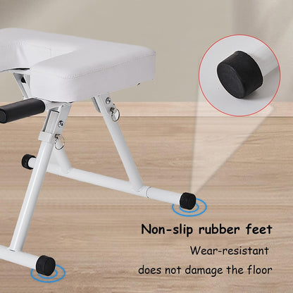 Yoga Headstand Bench, Foldable Inversion Chair with Armrests, for Home Gym and Yoga Studio,Black/White, 49×51×36 cm,49 * 51 * 36cm-Black