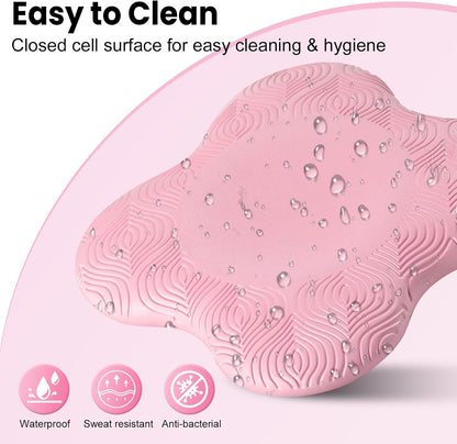 2 Pack Yoga Knee Pads Mat Set - Extra Thick Foam Kneeling Pad Cushion for Knees, Elbows, Wrists, Head - Yoga Essentials for Women Men, Non-Slip Pilates, Meditation, Floor Workouts