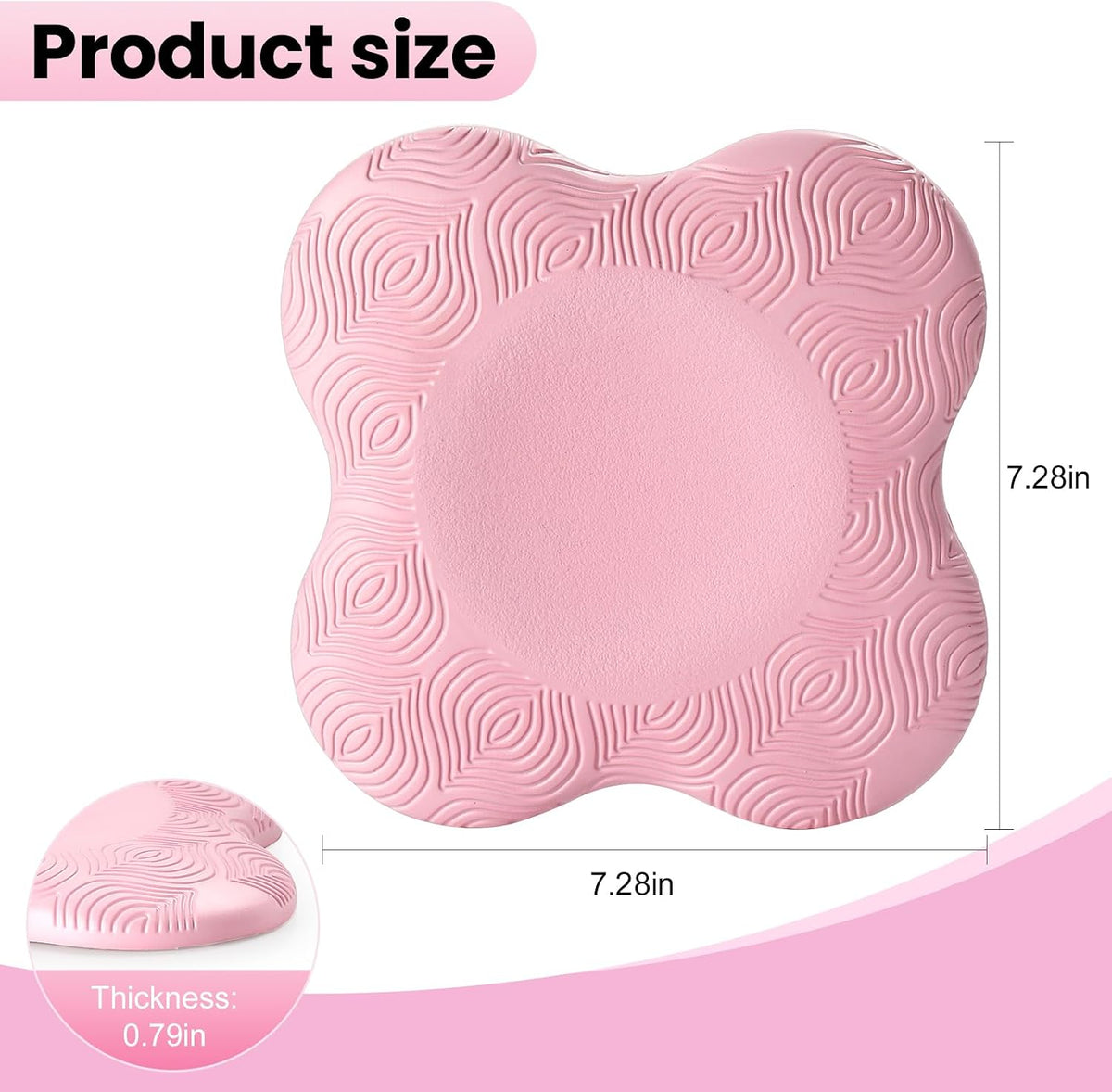 2 Pack Yoga Knee Pads Mat Set - Extra Thick Foam Kneeling Pad Cushion for Knees, Elbows, Wrists, Head - Yoga Essentials for Women Men, Non-Slip Pilates, Meditation, Floor Workouts