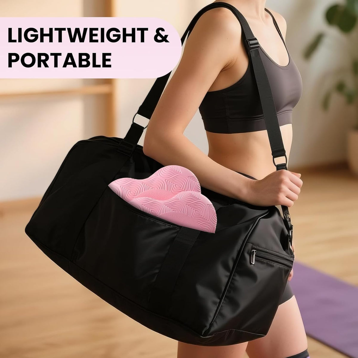 2 Pack Yoga Knee Pads Mat Set - Extra Thick Foam Kneeling Pad Cushion for Knees, Elbows, Wrists, Head - Yoga Essentials for Women Men, Non-Slip Pilates, Meditation, Floor Workouts