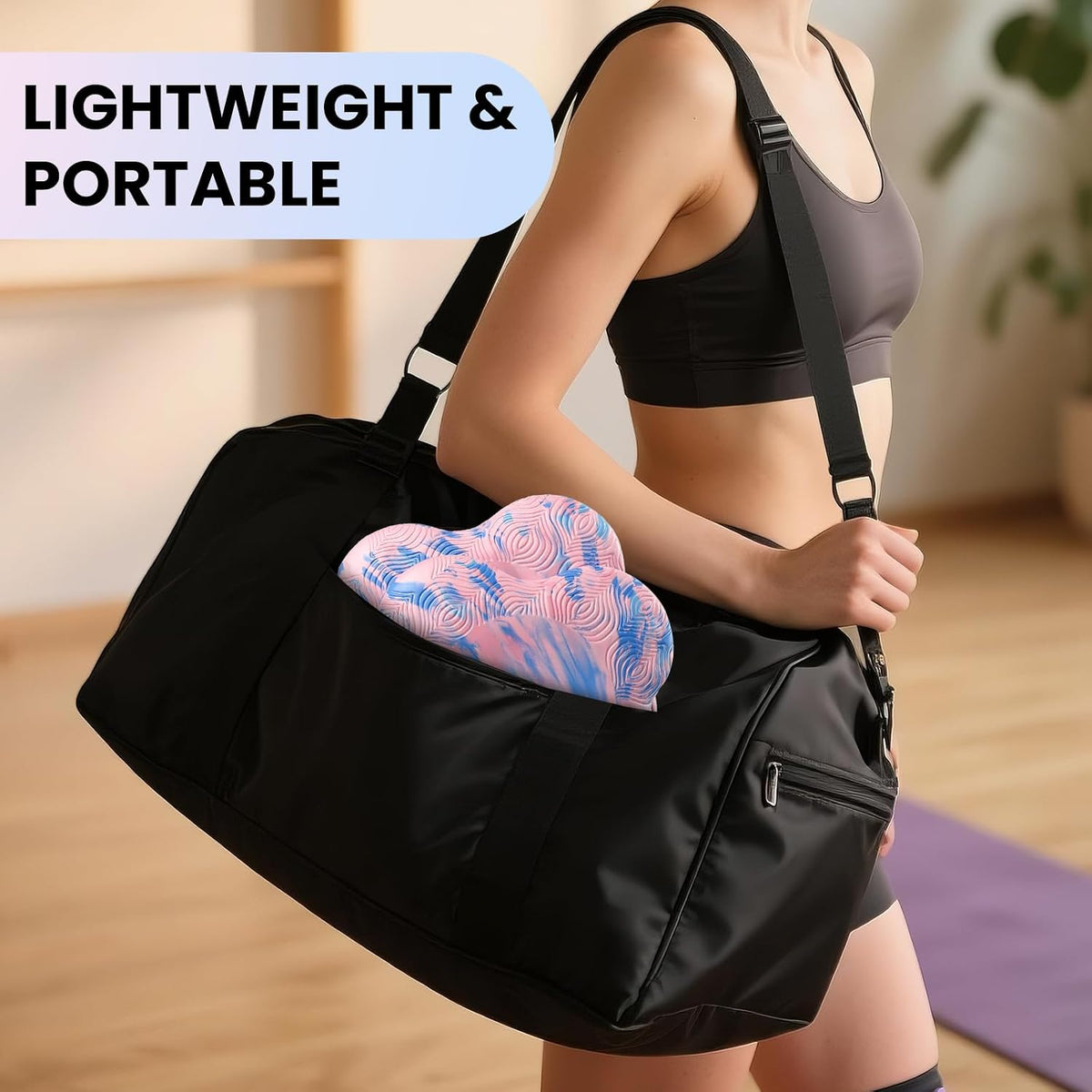 2 Pack Yoga Knee Pads Mat Set - Extra Thick Foam Kneeling Pad Cushion for Knees, Elbows, Wrists, Head - Yoga Essentials for Women Men, Non-Slip Pilates, Meditation, Floor Workouts