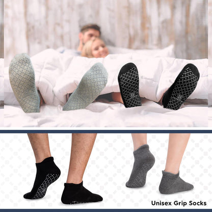 Unisex Non Slip Grip Socks for Yoga Pilates Barre Home & Hospital