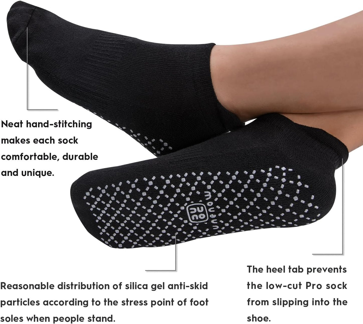 Unisex Non Slip Grip Socks for Yoga Pilates Barre Home & Hospital