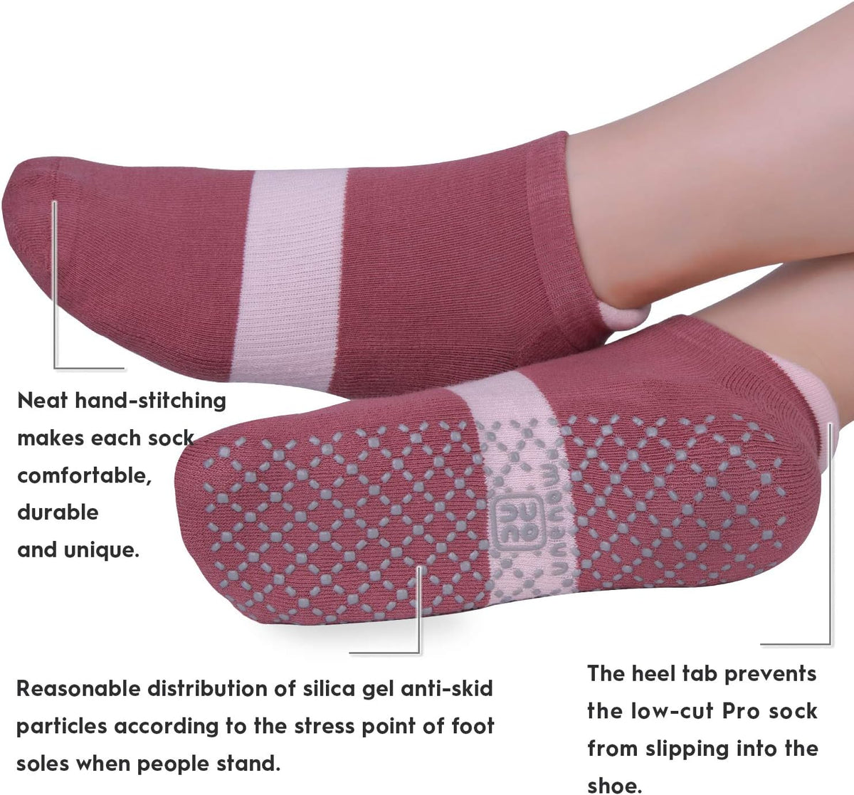 Unisex Non Slip Grip Socks for Yoga Pilates Barre Home & Hospital