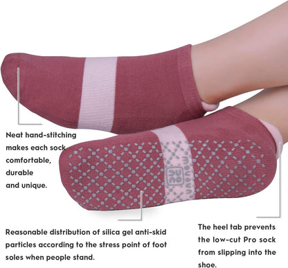 Unisex Non Slip Grip Socks for Yoga Pilates Barre Home & Hospital