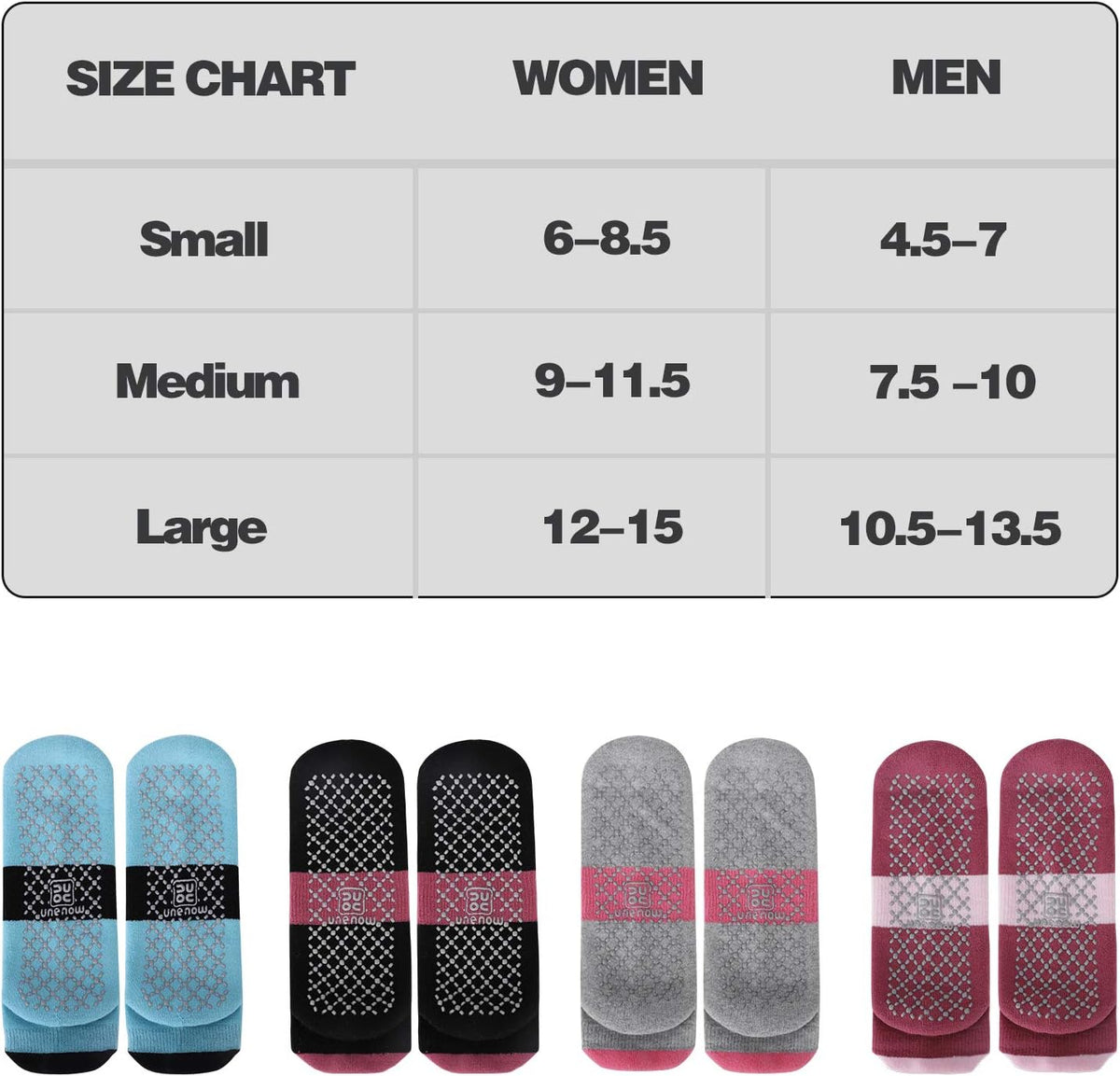 Unisex Non Slip Grip Socks for Yoga Pilates Barre Home & Hospital