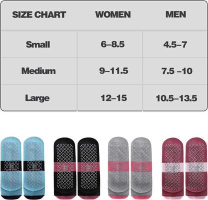Unisex Non Slip Grip Socks for Yoga Pilates Barre Home & Hospital