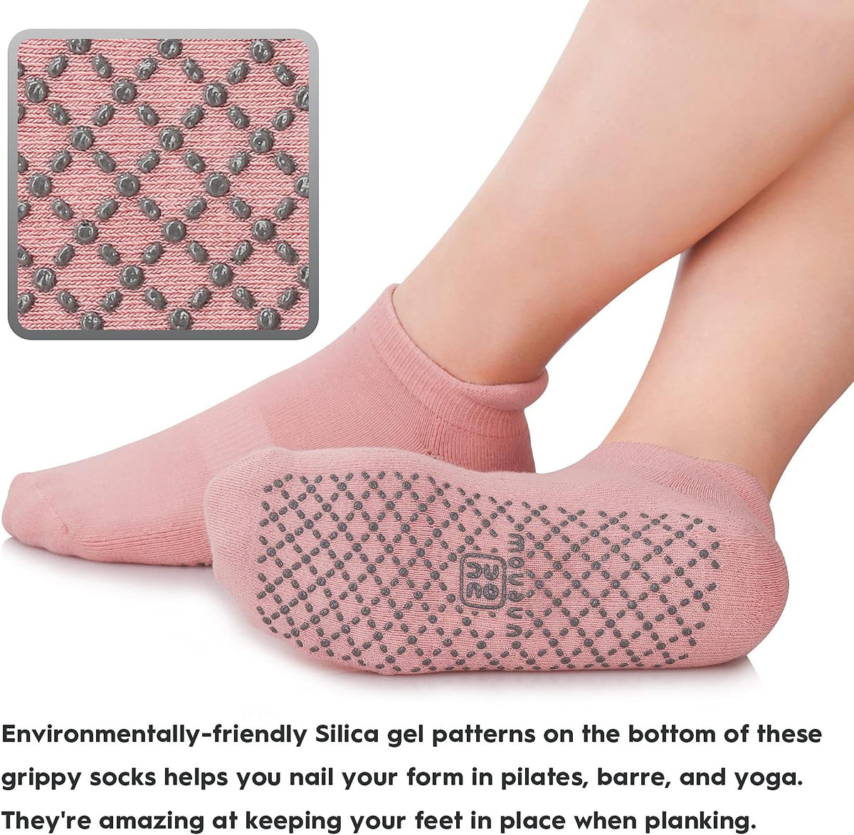 Unisex Non Slip Grip Socks for Yoga Pilates Barre Home & Hospital