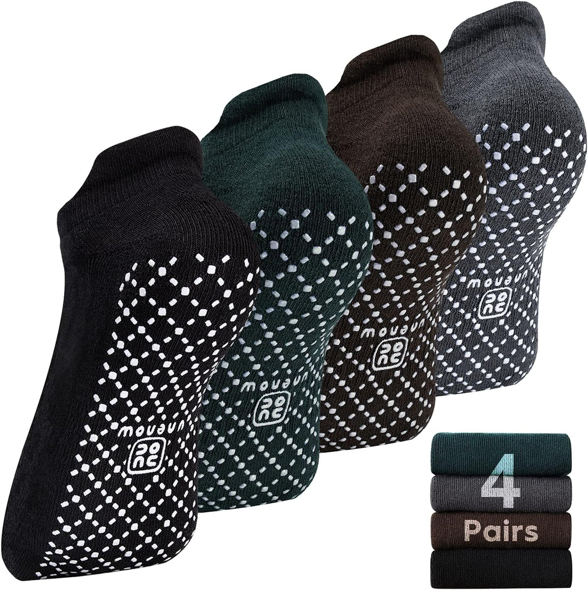 Unisex Non Slip Grip Socks for Yoga Pilates Barre Home & Hospital