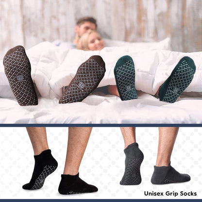 Unisex Non Slip Grip Socks for Yoga Pilates Barre Home & Hospital