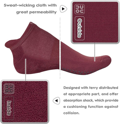 Unisex Non Slip Grip Socks for Yoga Pilates Barre Home & Hospital