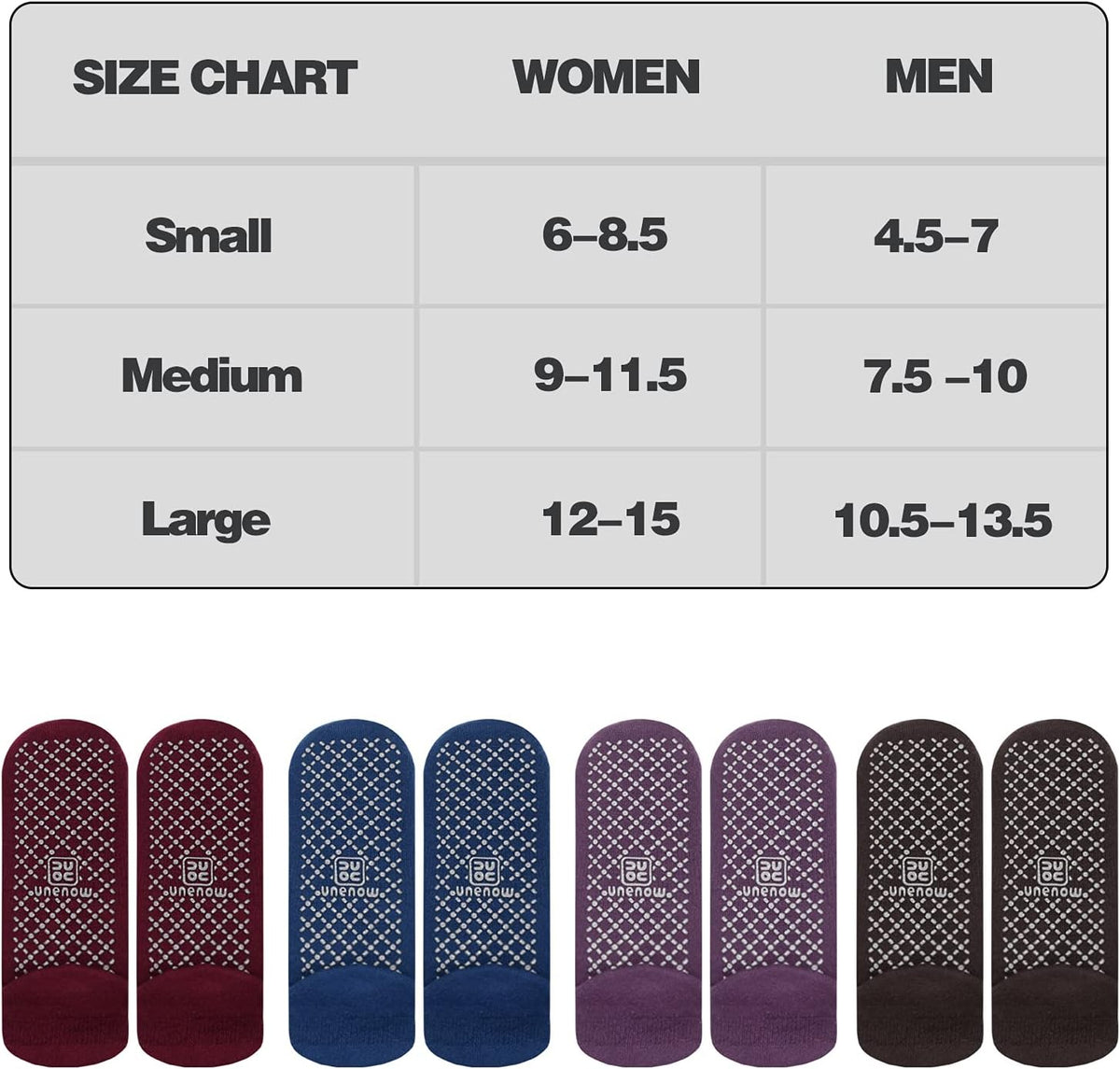Unisex Non Slip Grip Socks for Yoga Pilates Barre Home & Hospital