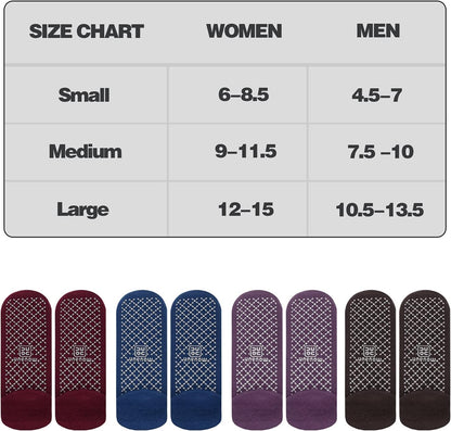 Unisex Non Slip Grip Socks for Yoga Pilates Barre Home & Hospital