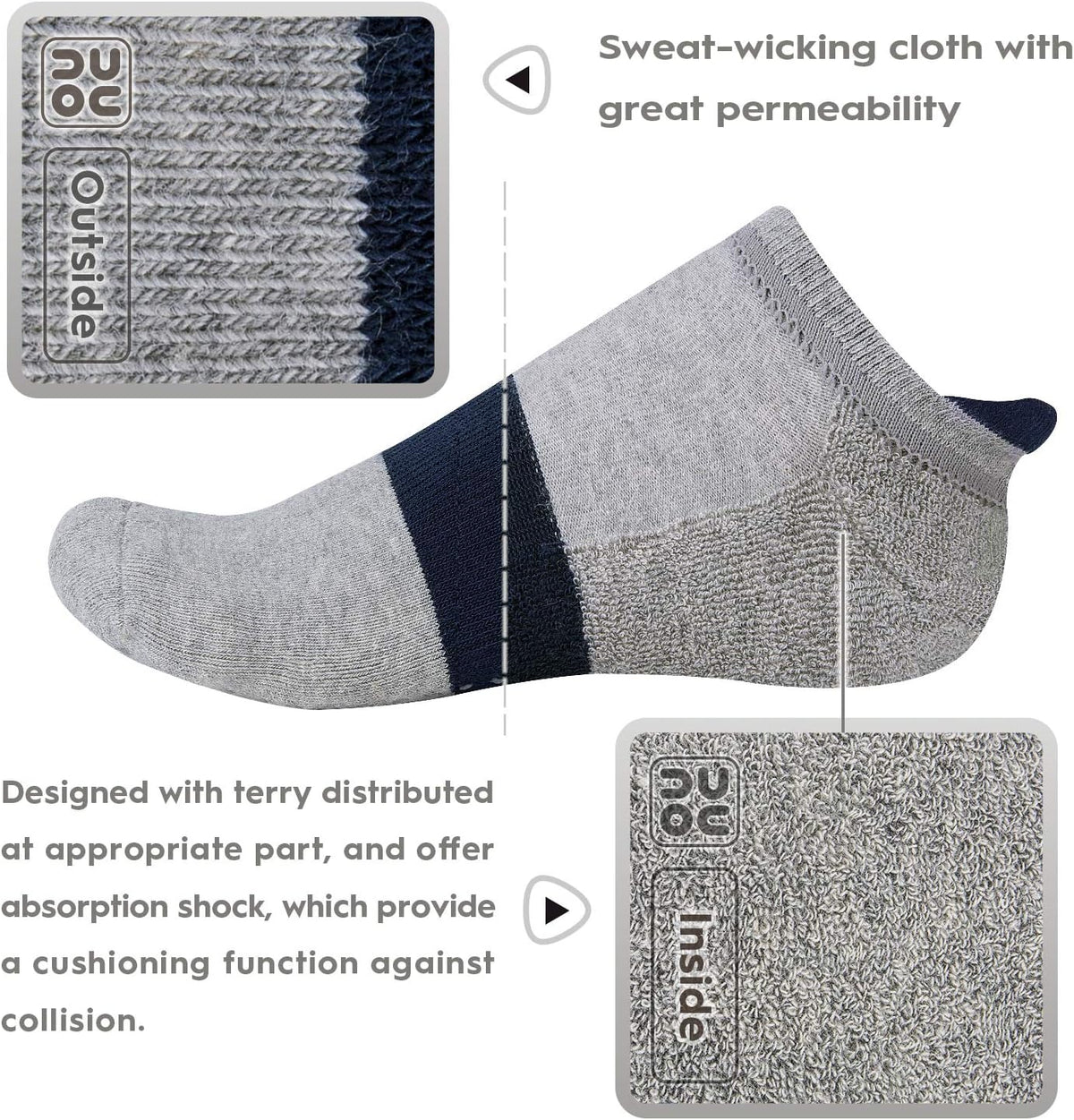 Unisex Non Slip Grip Socks for Yoga Pilates Barre Home & Hospital