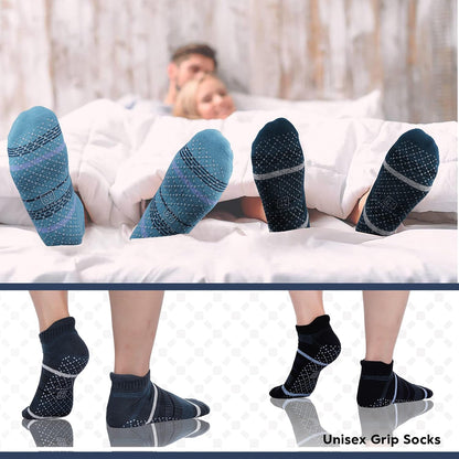 Unisex Non Slip Grip Socks for Yoga Pilates Barre Home & Hospital
