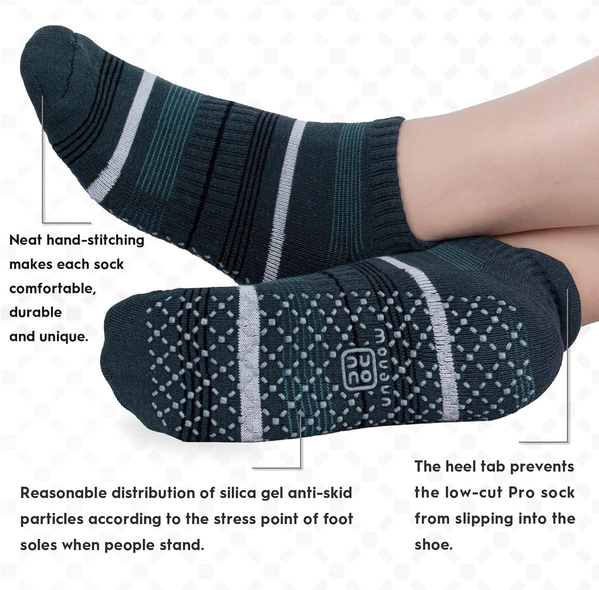 Unisex Non Slip Grip Socks for Yoga Pilates Barre Home & Hospital