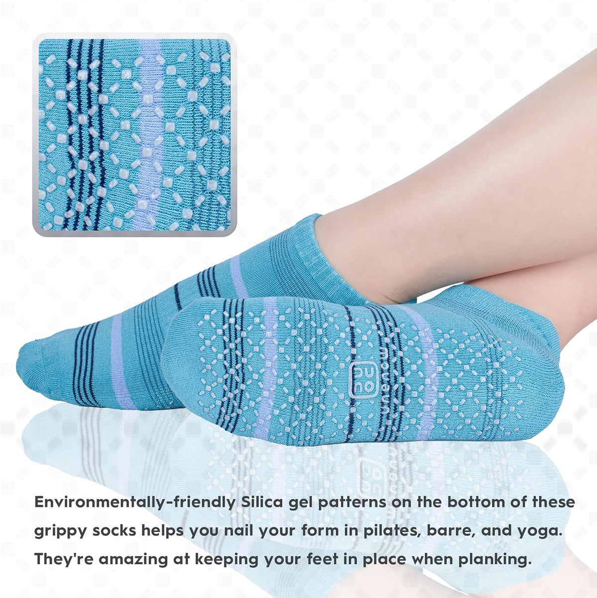 Unisex Non Slip Grip Socks for Yoga Pilates Barre Home & Hospital
