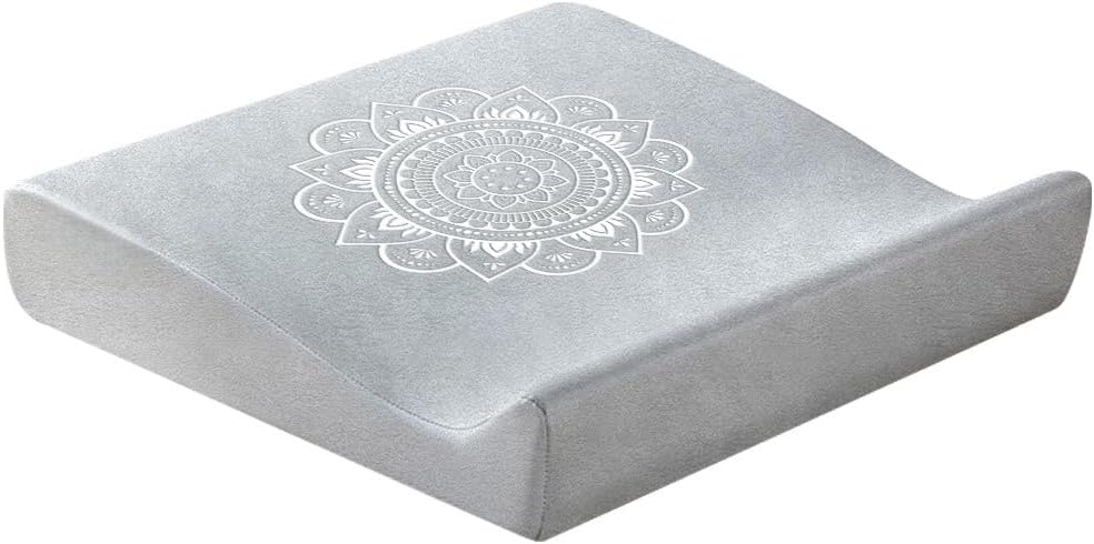 Meditation Cushion Set with High-Density Foam : 26.4" Large Floor Pillow for Yoga, Meditation, Sitting，Zafu & Zabuton Removable Washable Luxe Velvet Cover