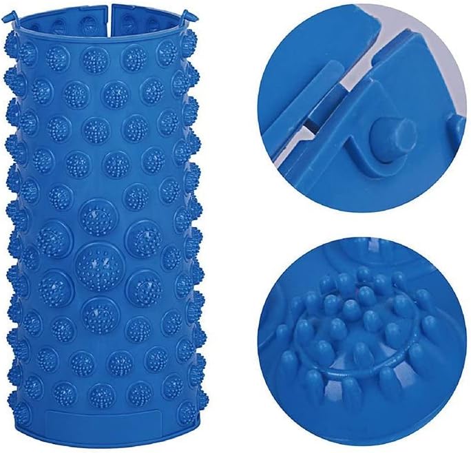 Foot Massage Mat Massage Pad Acupressure Mat Bathroom Mat Yoga Mat Outdoor Game 2 PCS (Blue)