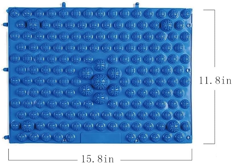 Foot Massage Mat Massage Pad Acupressure Mat Bathroom Mat Yoga Mat Outdoor Game 2 PCS (Blue)