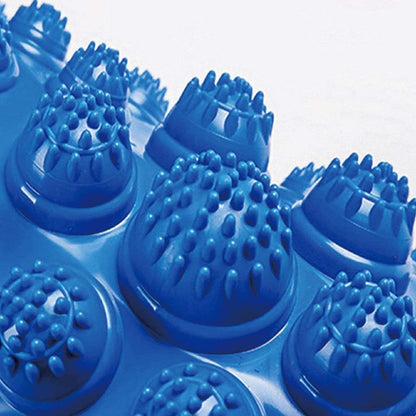 Foot Massage Mat Massage Pad Acupressure Mat Bathroom Mat Yoga Mat Outdoor Game 2 PCS (Blue)