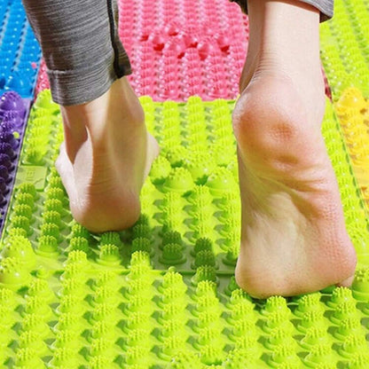 Foot Massage Mat Massage Pad Acupressure Mat Bathroom Mat Yoga Mat Outdoor Game 2 PCS (Blue)