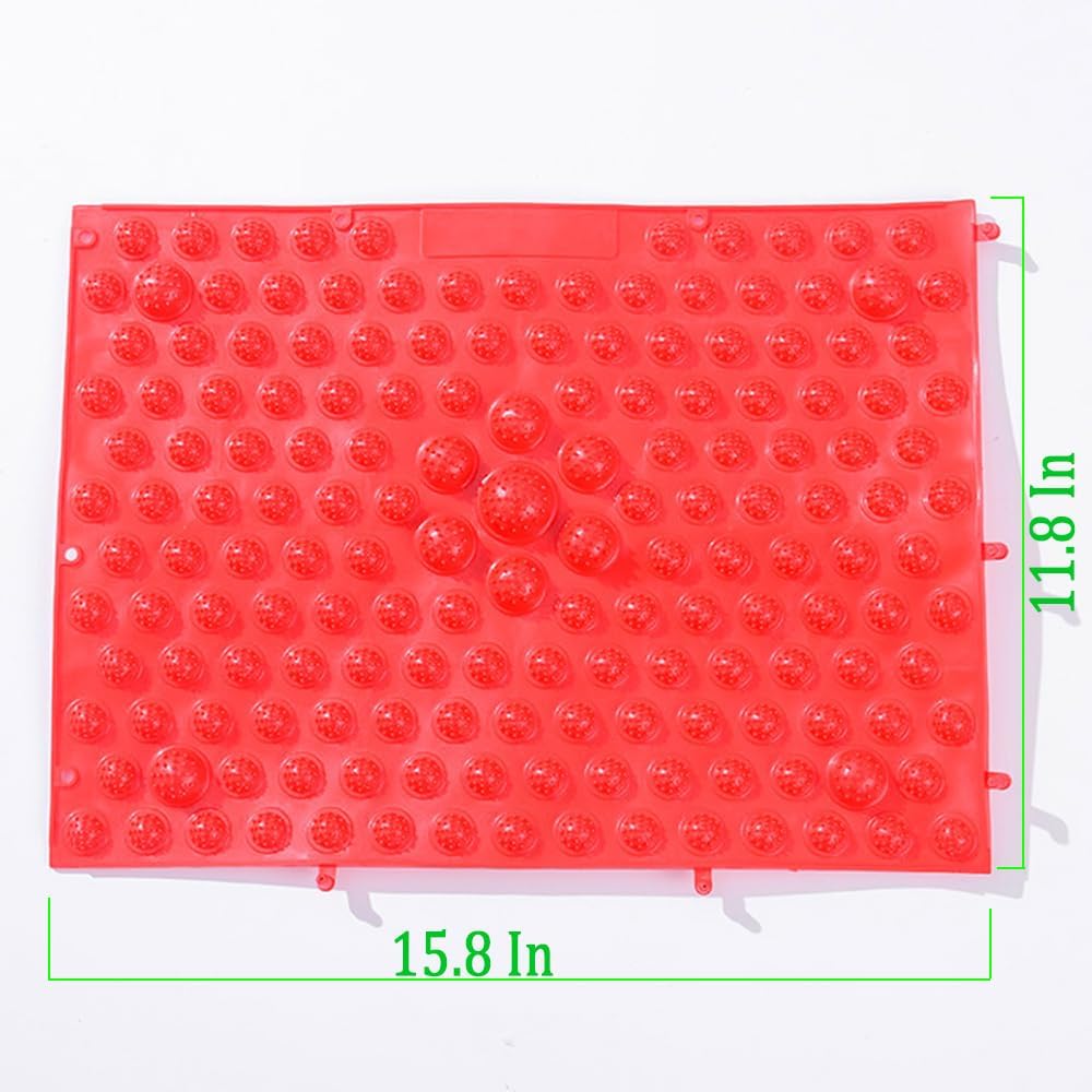 Foot Massage Mat Massage Pad Acupressure Mat Bathroom Mat Yoga Mat Outdoor Game 2 PCS (Blue)