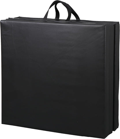 6' x 2' Tri-Fold Portable Folding Exercise Gym Mat Extra Thick Foam Gymnastics Mat Aerobics Yoga Martial Arts MMA Stretching Core Workouts w/Carrying Handle