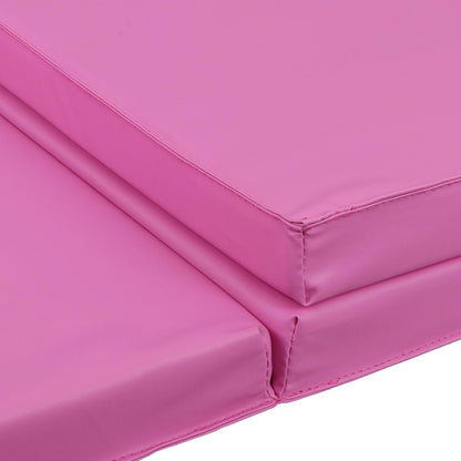 6' x 2' Tri-Fold Portable Folding Exercise Gym Mat Extra Thick Foam Gymnastics Mat Aerobics Yoga Martial Arts MMA Stretching Core Workouts w/Carrying Handle